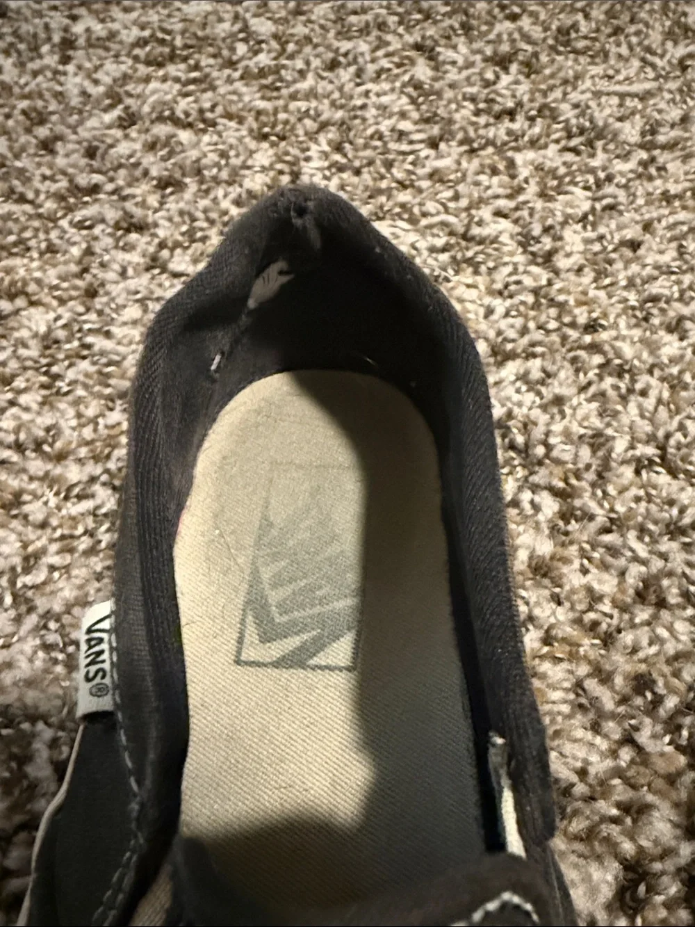 Vans Black Canvas Slip-On Loafers